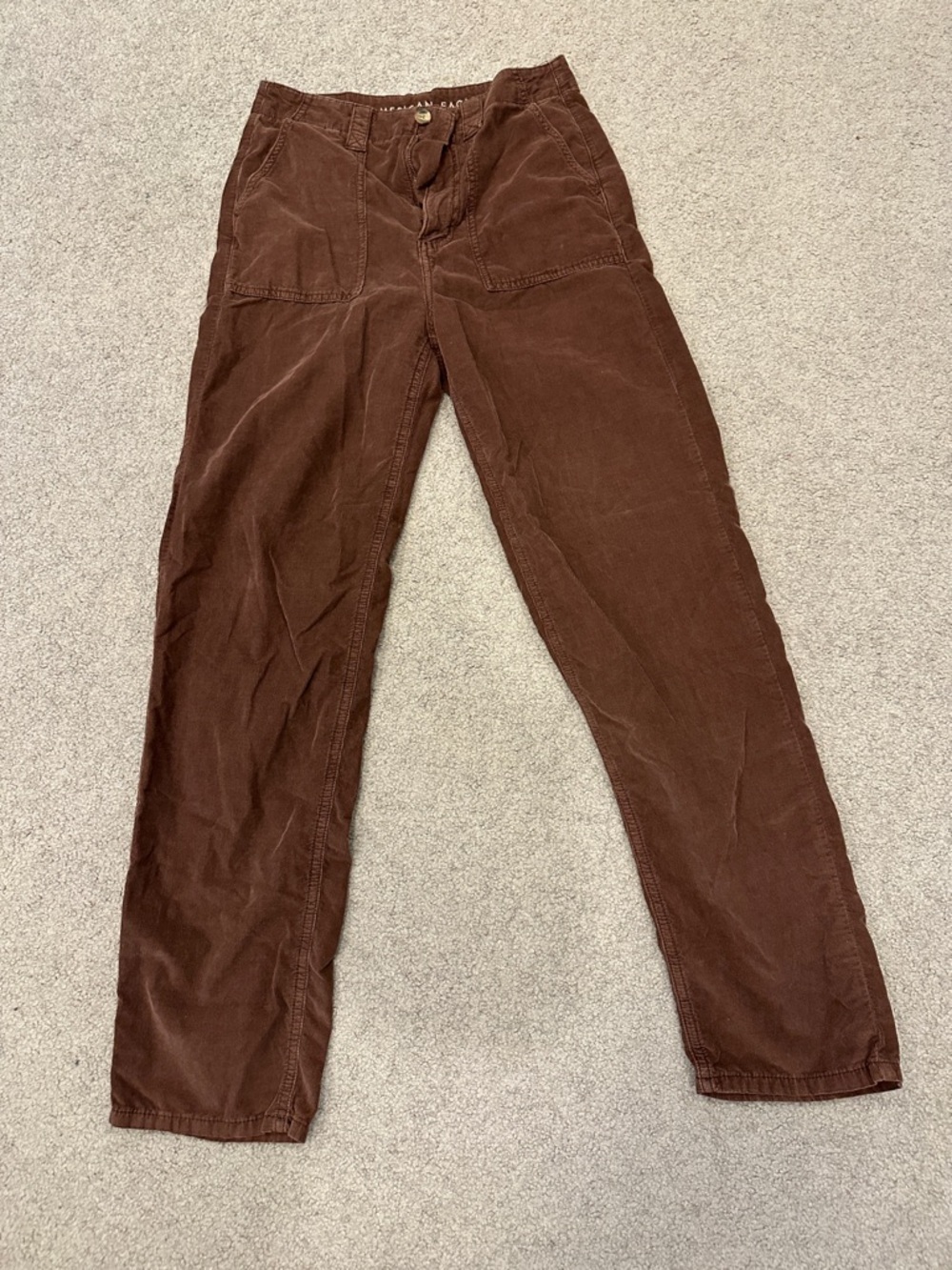 Women’s Baggy Mom Pant - Brown Corduroy Pants